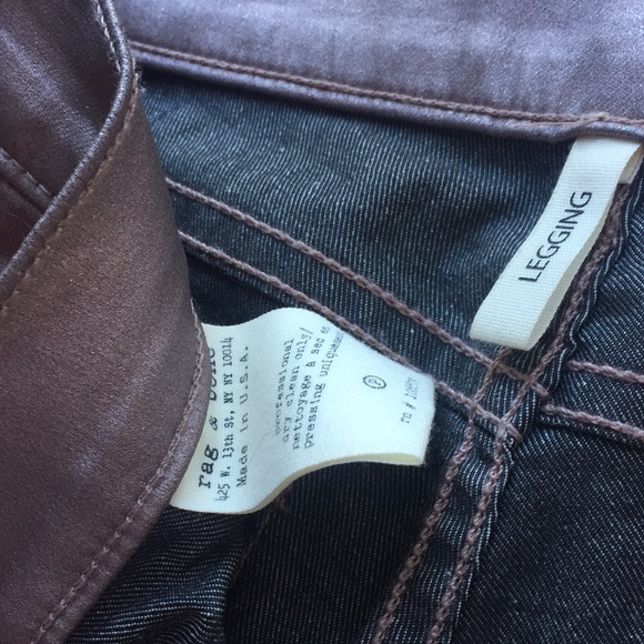 (EUC) Rag & Bone The Legging coated metallic jean - Picture 6 of 10